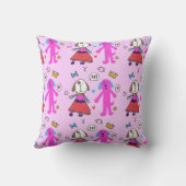 「ピンクの子犬」枕 クッション (裏面)