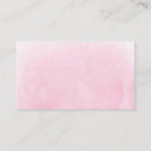 ピンクの子猫ブックリクエストのためのベビーガールシャワー エンクロージャーカード (裏面)