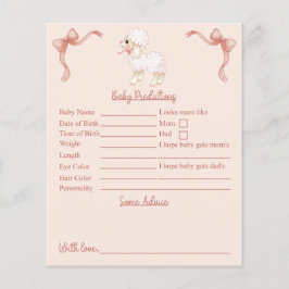 ピンクの子羊の赤ちゃんシャワー予測とアドバイス