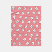 ピンクの子羊 フリースブランケット (正面)