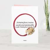 ピンクの子豚グリーティングカード カード (裏面)