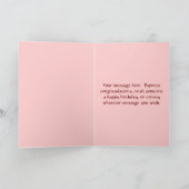 ピンクの子豚グリーティングカード カード (内部)