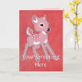 ピンクの子豚グリーティングカード カード (黄色い花)