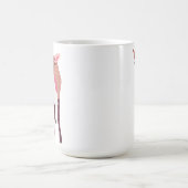 ピンクの子鹿のマグ コーヒーマグカップ (中央)