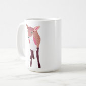 ピンクの子鹿のマグ コーヒーマグカップ (正面左)