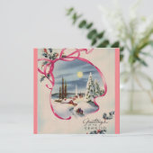 ピンクの季節の挨拶 カード (スタンド正面)