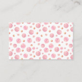 ピンクの孵化をすぐに赤ちゃんシャワーおむつラッフル エンクロージャーカード (裏面)