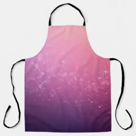 ピンクの宇宙の星 エプロン