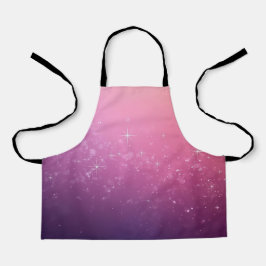 ピンクの宇宙の星 エプロン