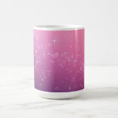 ピンクの宇宙の星 コーヒーマグカップ (中央)