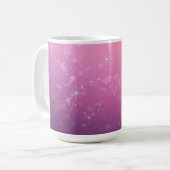 ピンクの宇宙の星 コーヒーマグカップ (正面左)