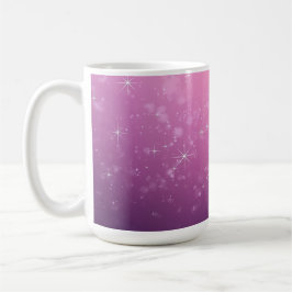 ピンクの宇宙の星 コーヒーマグカップ