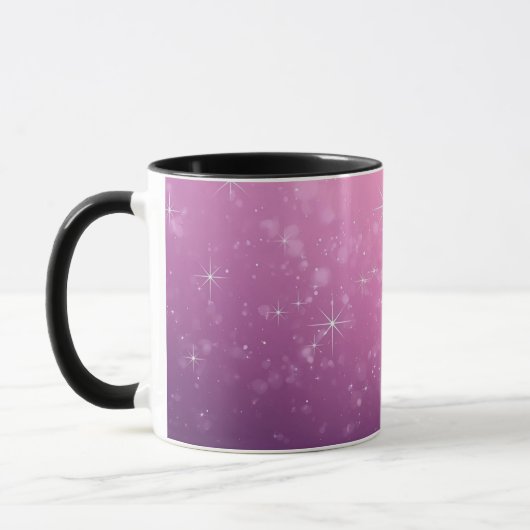 ピンクの宇宙の星 マグカップ (左)