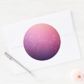 ピンクの宇宙の星 ラウンドシール (封筒)