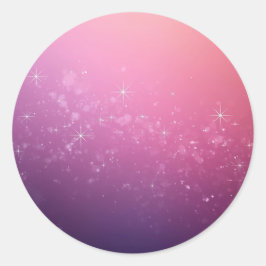 ピンクの宇宙の星 ラウンドシール