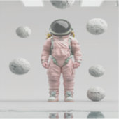 ピンクの宇宙エクスプローラ シール (正面)