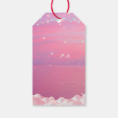 ピンクの宇宙リトルエクスプローラーベビーシャワー ギフトタグ (裏面)