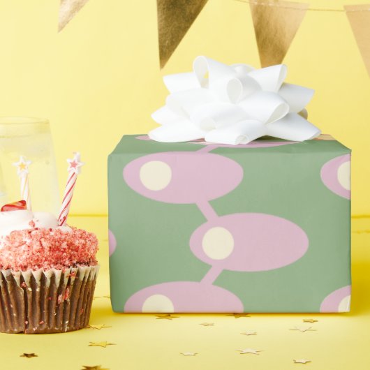 ピンクの宇宙船 ラッピングペーパー (誕生日パーティー)