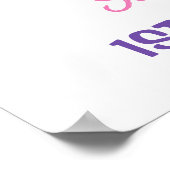 ピンクの宇宙銀河系惑星達ガール誕生日歓迎 ポスター (角)