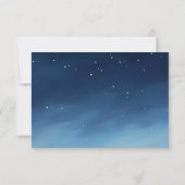 ピンクの宇宙飛行士ベア宇宙をテーマにしたRSVPカード 出欠カード (裏面)