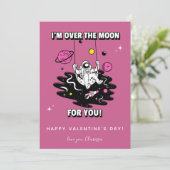 ピンクの宇宙飛行士銀河バレンタインデーロケット シーズンカード (スタンド正面)