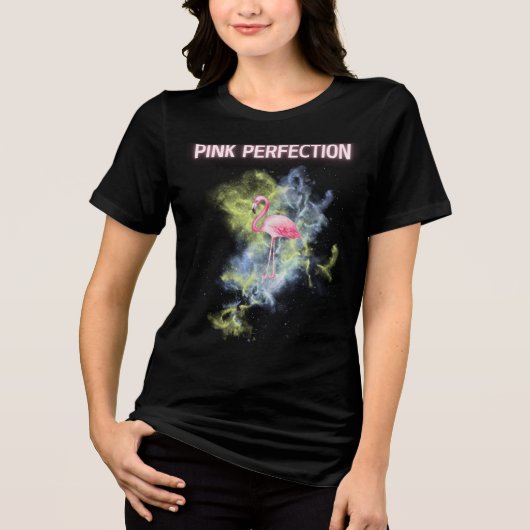 ピンクの完成度:フラミエレガントンゴ トライブレンドTシャツ (正面)