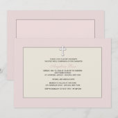 ピンクの宗教的な招待状 招待状 (正面/裏面)