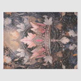 ピンクの宝石きらきら光る付き王冠を持って来る 薄葉紙