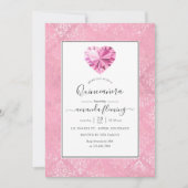 ピンクの宝石のキンセアニエラ 招待状 (正面)