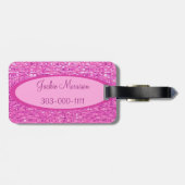 ピンクの宝石の荷物のラベル ラゲッジタグ (裏面横)