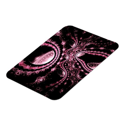 ピンクの宝石をちりばめたタコ マグネット (左側)