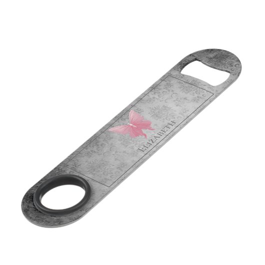 ピンクの宝石を持つ蝶 スピード栓抜き (正面アングル)