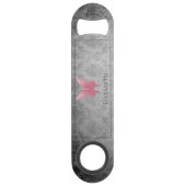 ピンクの宝石を持つ蝶 スピード栓抜き (正面)