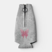 ピンクの宝石を持つ蝶 ボトルクーラー (裏面)