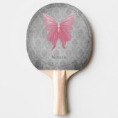 ピンクの宝石を持つ蝶 卓球ラケット (正面)
