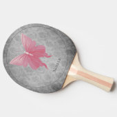 ピンクの宝石を持つ蝶 卓球ラケット (横)