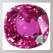 ピンクの宝石パターン ポスター (正面)