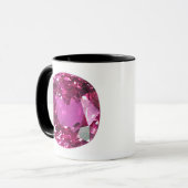 ピンクの宝石パターン マグカップ (正面左)