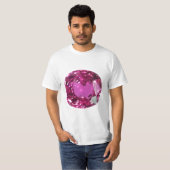 ピンクの宝石パターン Tシャツ (正面フル)