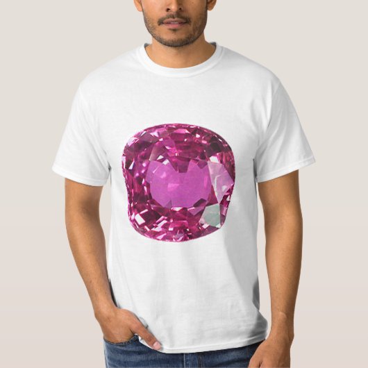 ピンクの宝石パターン Tシャツ (正面)