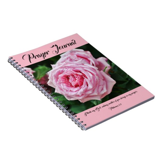 ピンクの家宝のばら色の祈りの言葉ジャーナル ノートブック (右側)