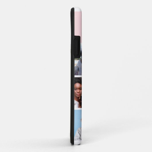 ピンクの家族の友人フォトコラージングモノグラム名 Case-Mate iPhoneケース (裏面/右)