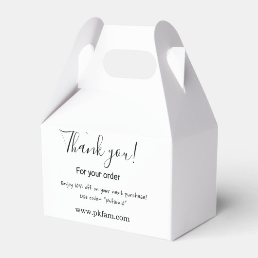 ピンクの家族経営ビジネス詳細を購入していただきありがとうございます フェイバーボックス (正面サイド)