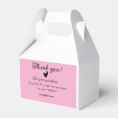 ピンクの家族経営ビジネス詳細を購入していただきありがとうございます フェイバーボックス (正面サイド)