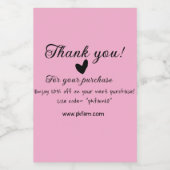 ピンクの家族経営ビジネス詳細を購入していただきありがとうございます フードラベル (シングルラベル)