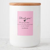 ピンクの家族経営ビジネス詳細を購入していただきありがとうございます フードラベル (正面)