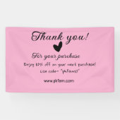 ピンクの家族経営ビジネス詳細を購入していただきありがとうございます 横断幕 (横)