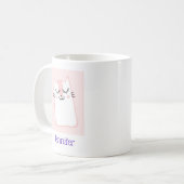 ピンクの寝猫 コーヒーマグカップ (正面左)