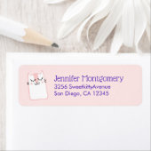 ピンクの寝猫 ラベル (インサイチュ)