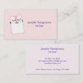 ピンクの寝猫 名刺 (正面/裏面)